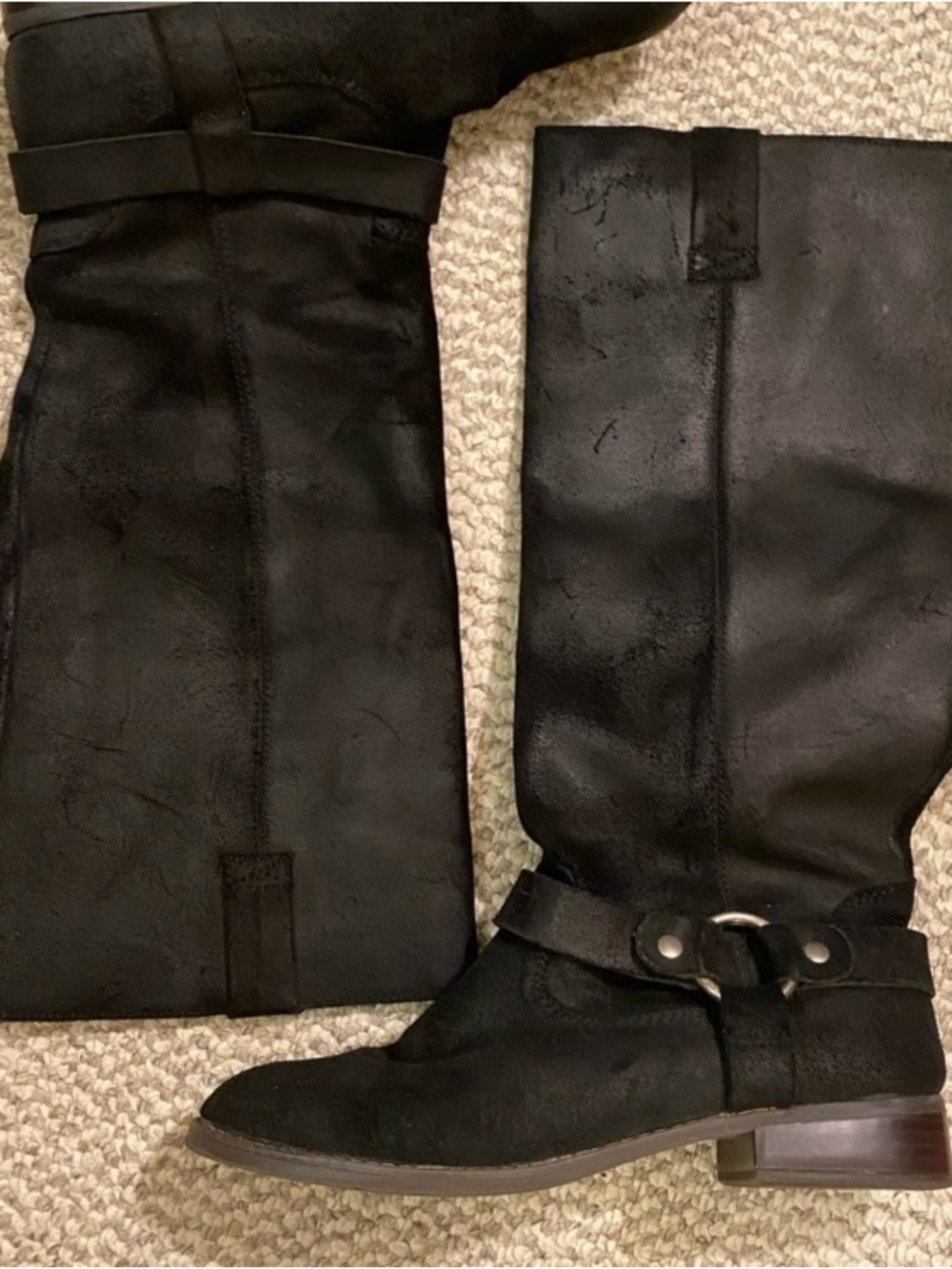Dolce Vita Black Marco Women’s Knee-High Suede Riding Boots